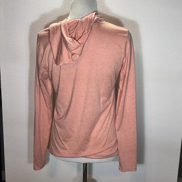 Nike Dri-Fit Women’s Pink Hooded Long Sleeve Athletic Top Size M Running - Picture 3 of 6